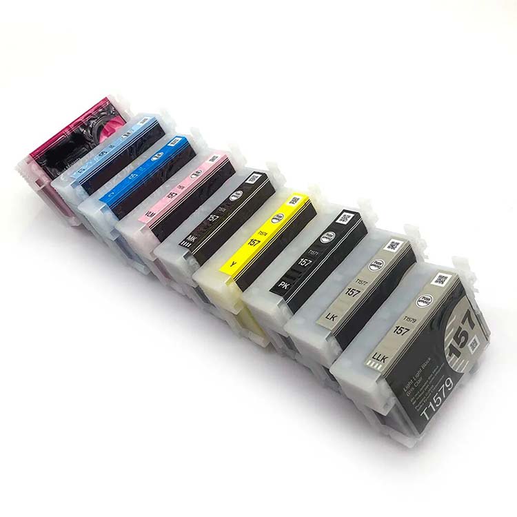 (image for) Original Ink Cartridges With Chips For Epson R3000 Printer T1571 T1572 T1573 T1574 T1575 T1576 T1577 T1578 T1579,Not full of ink